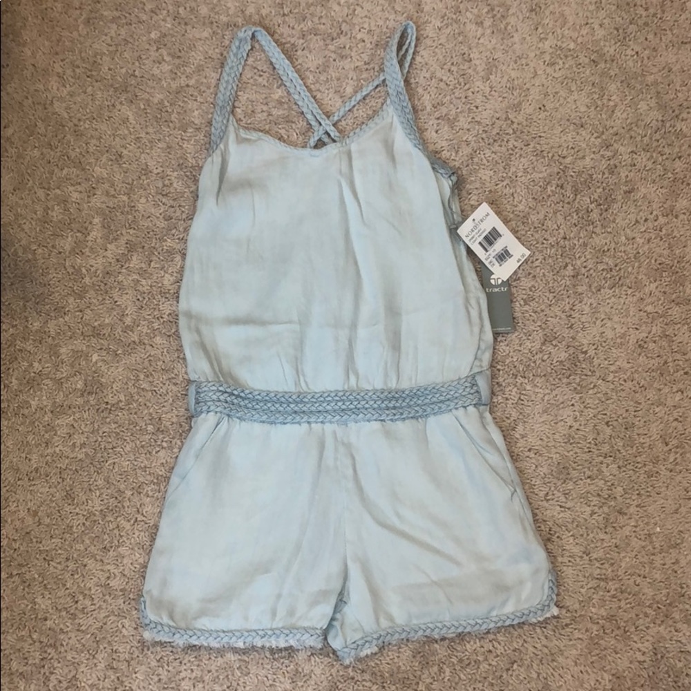 light blue romper